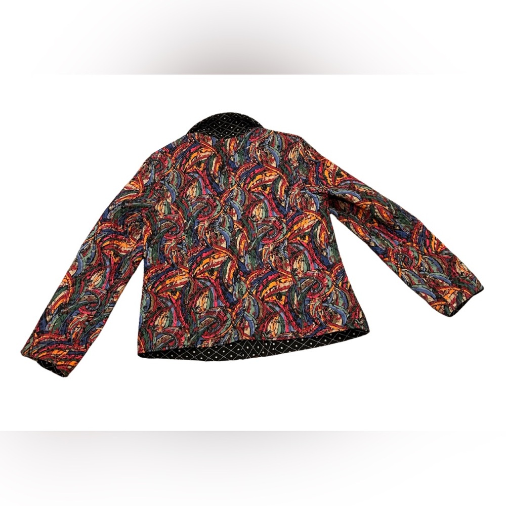 Fully Reversible Quilted Jacket | Black/Multi | S… - image 6